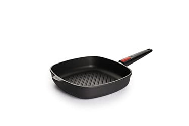 Woll Nowo Titanium Guss-Grillpfanne viereckig - Induktiv -, mit Rillen, 28x28 cm, 6.5 cm hoch, mit abnehmbarem Stiel - Geeignet für alle Herdarten, Aluminiumguss, Antihaft-Versiegelung im Sale